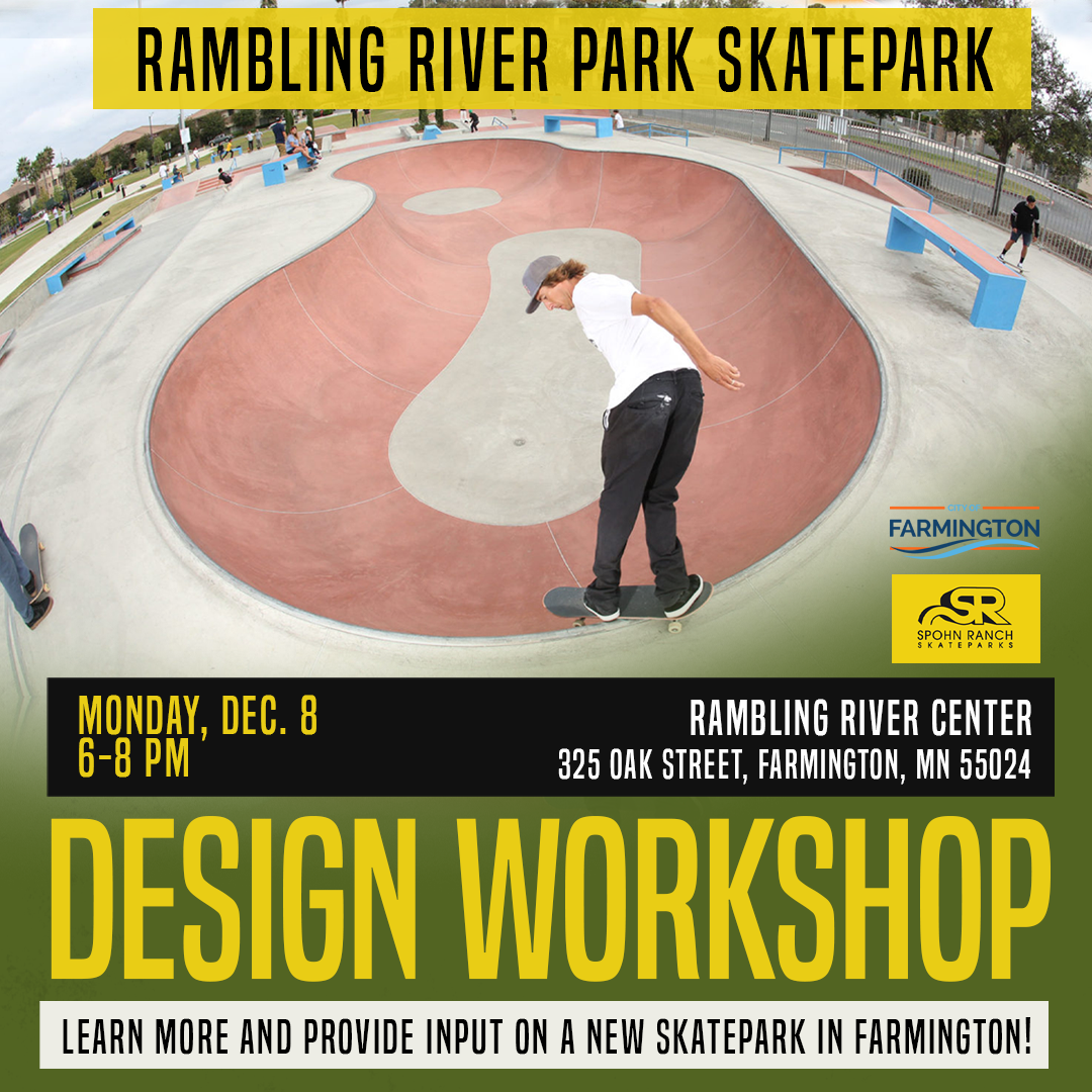 RRP Skatepark Design Workshop with skateboarder with workshop details