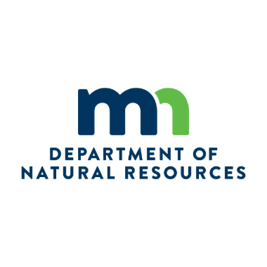 Minnesota Department of Natural Resources Logo with mn in lower case above dept title
